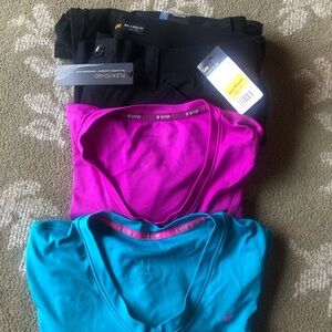 Lee Women's Athletic Shorts - Black 2 Vapor top FREE